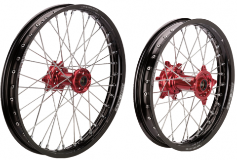 CRF450L/RL'19-25 Moose Racing SX-1 Wheel Set Black Rim w/Red Hubs